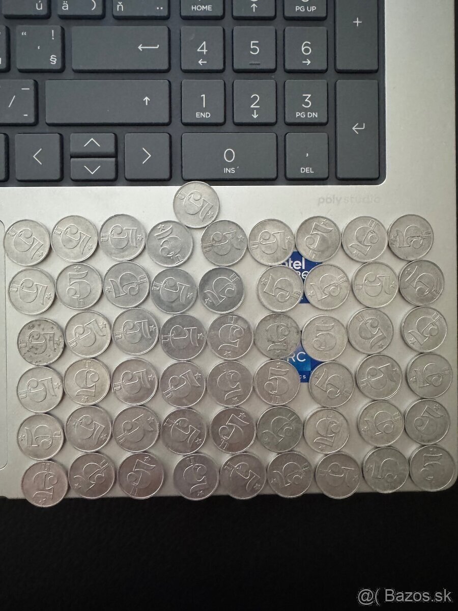 5 halierov Československo - 1978 v počte 55 ks