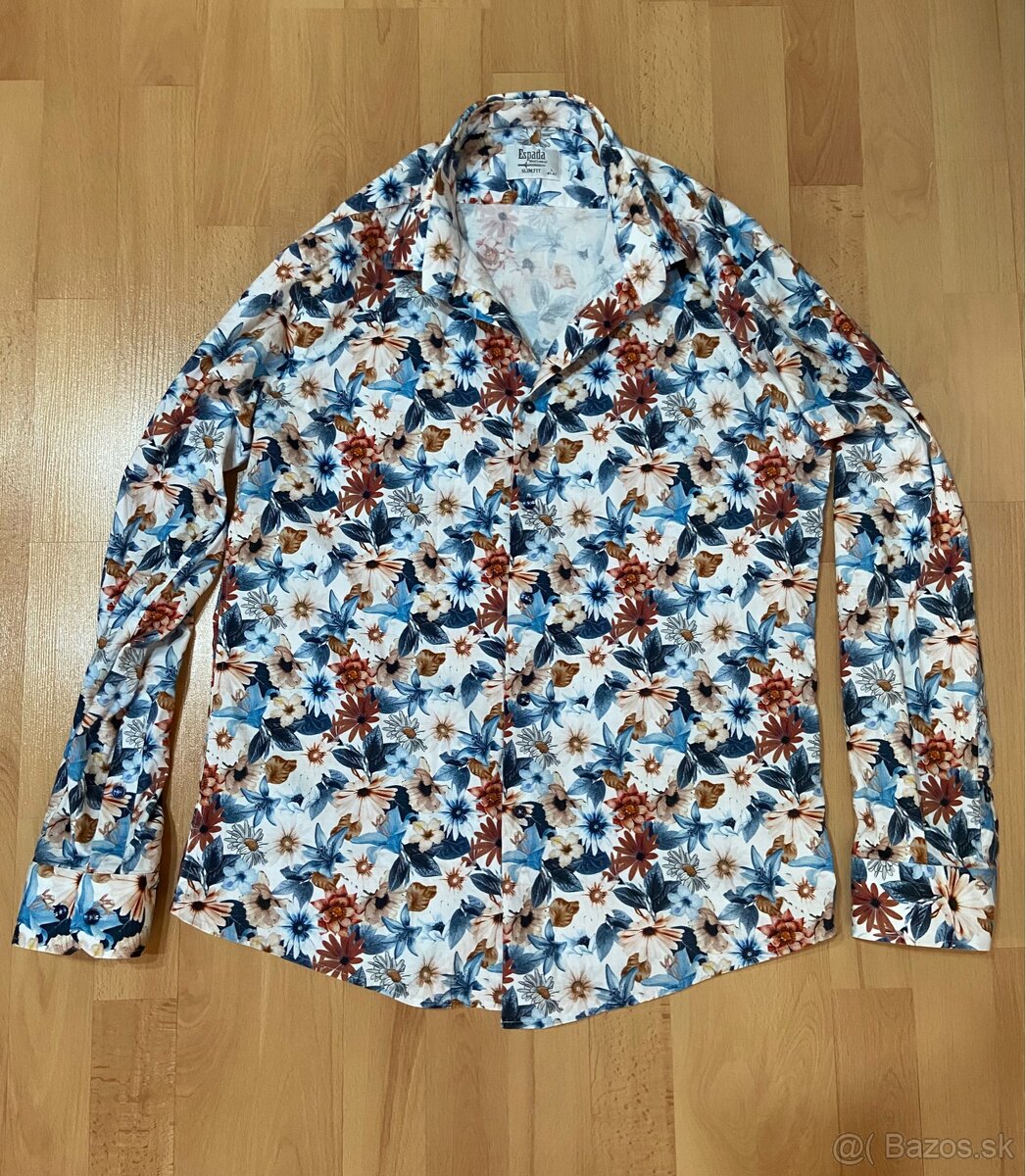 Pánska košeľa Espada L - nová, kvetovaný vzor