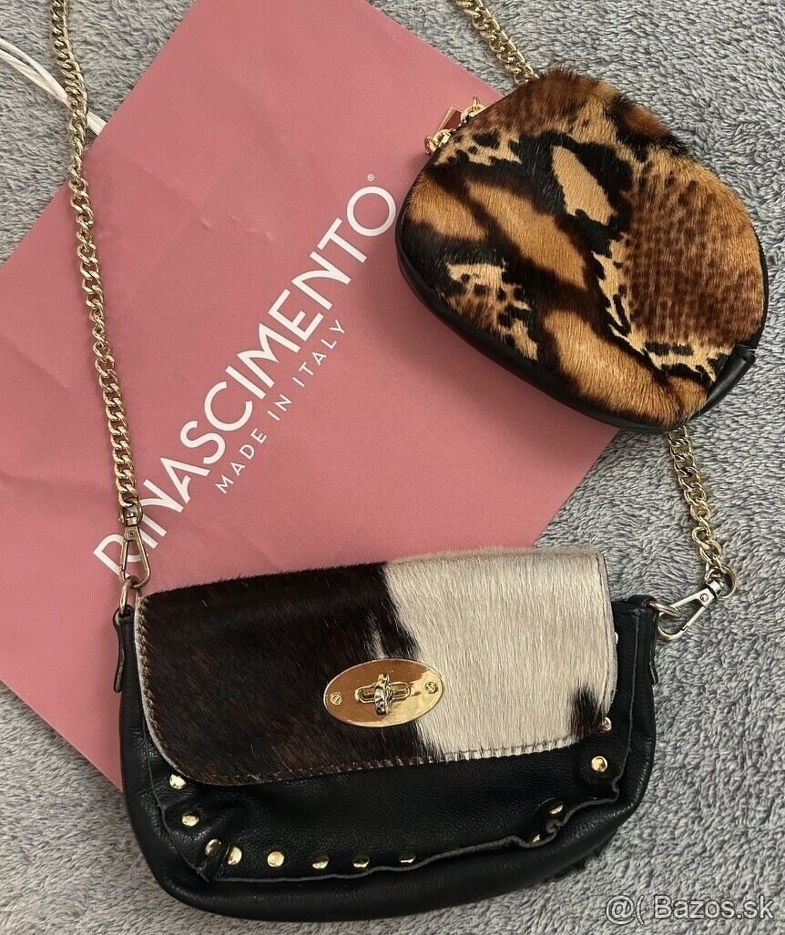 Kožená kabelka s peňaženkou