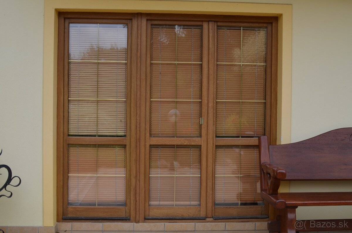 Použité dubové balkónové dvere