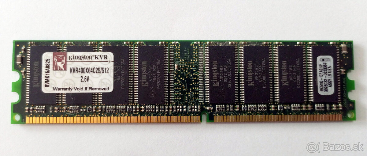 Kingston DDR-400 521MB PC3200 200MHz 2,6V