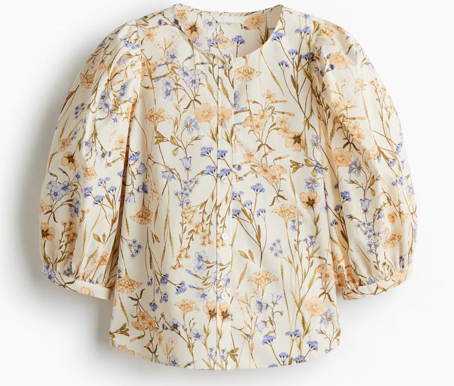 Popelínová blúzka H&M, S - 36 NOVINKA