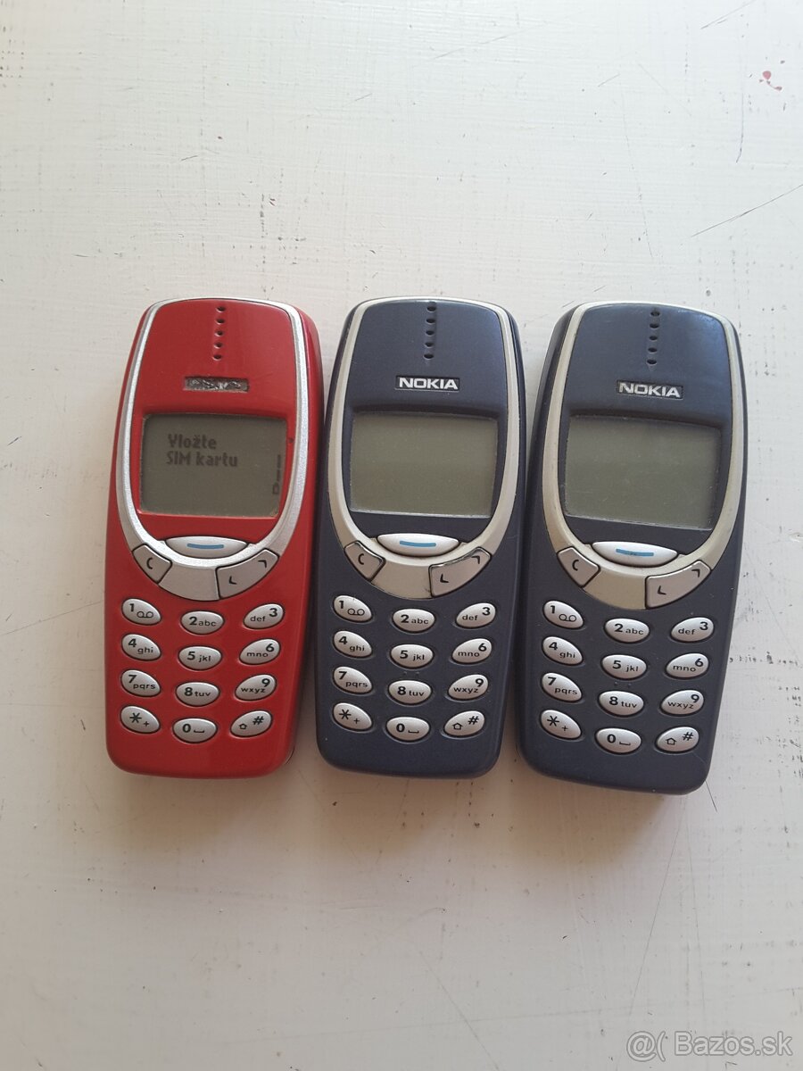Predám 3x Nokia 3310 spolu