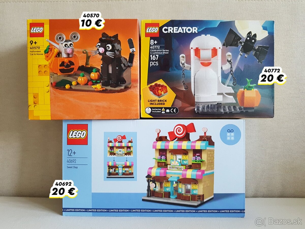 Nové zapečatené LEGO halloween a vianočné sety