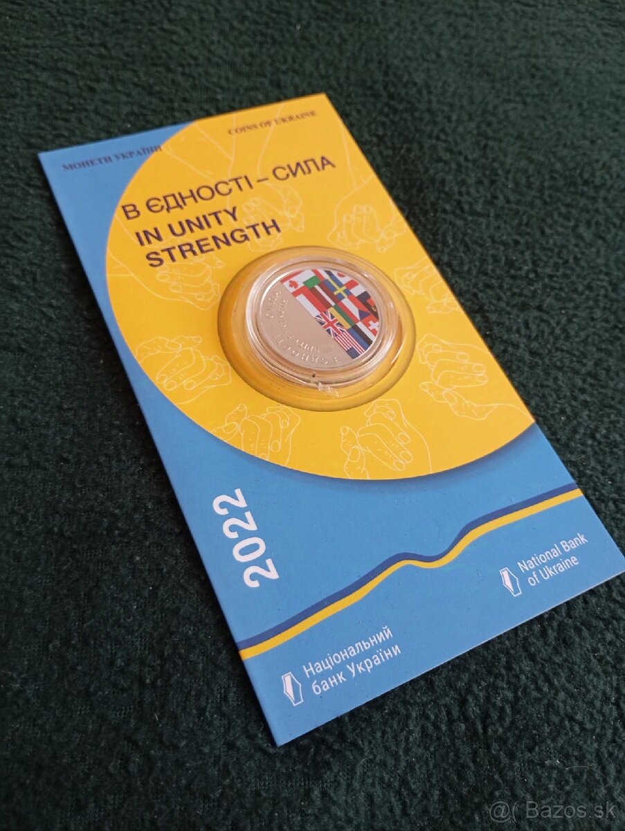 Minca "Sila v jednote" 5 hrivien roku 2022. V brožúre