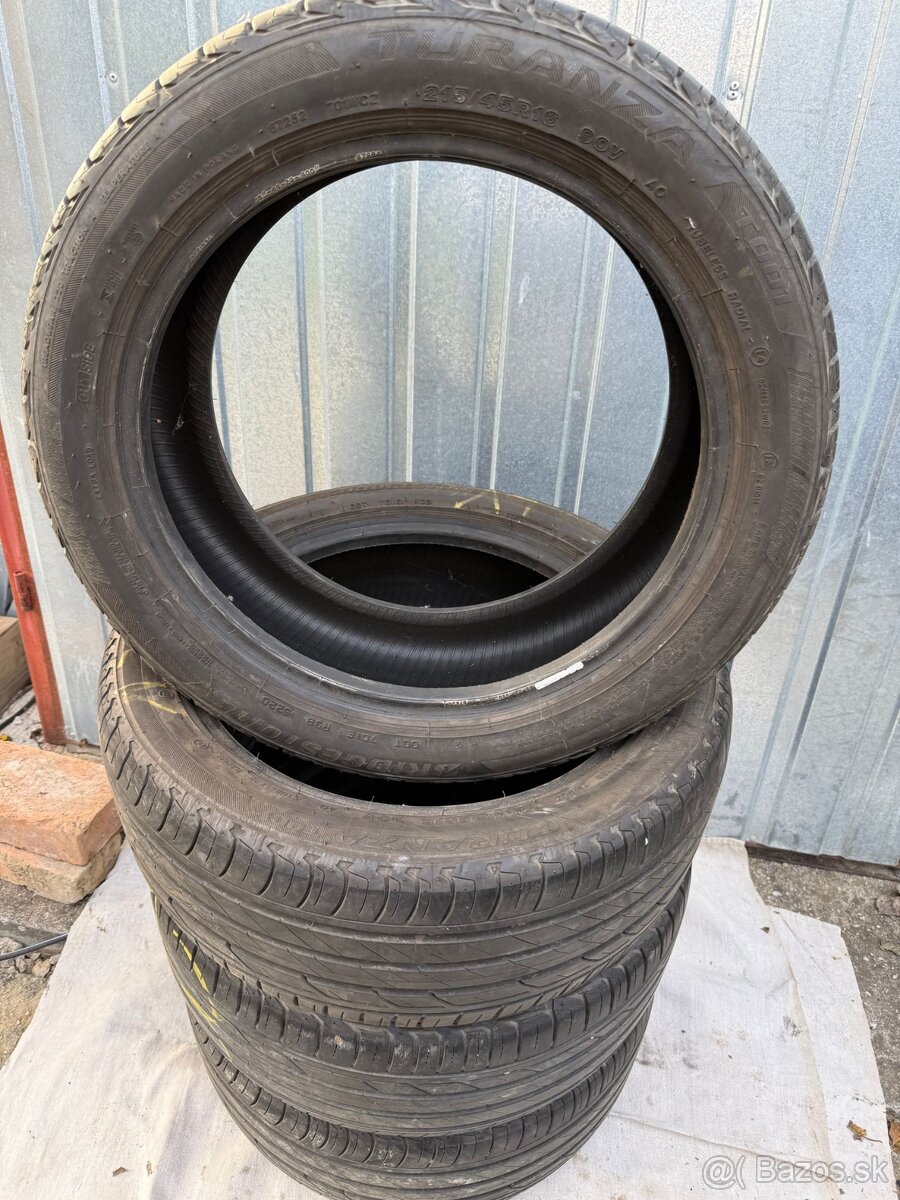 Letné pneumatiky Bridgestone 215/45 R16