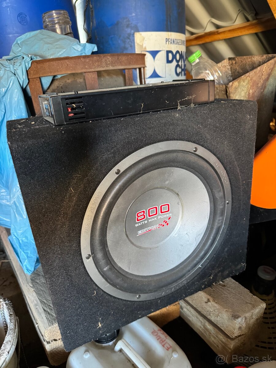 Subwoofer do auta 800w + zosilovač