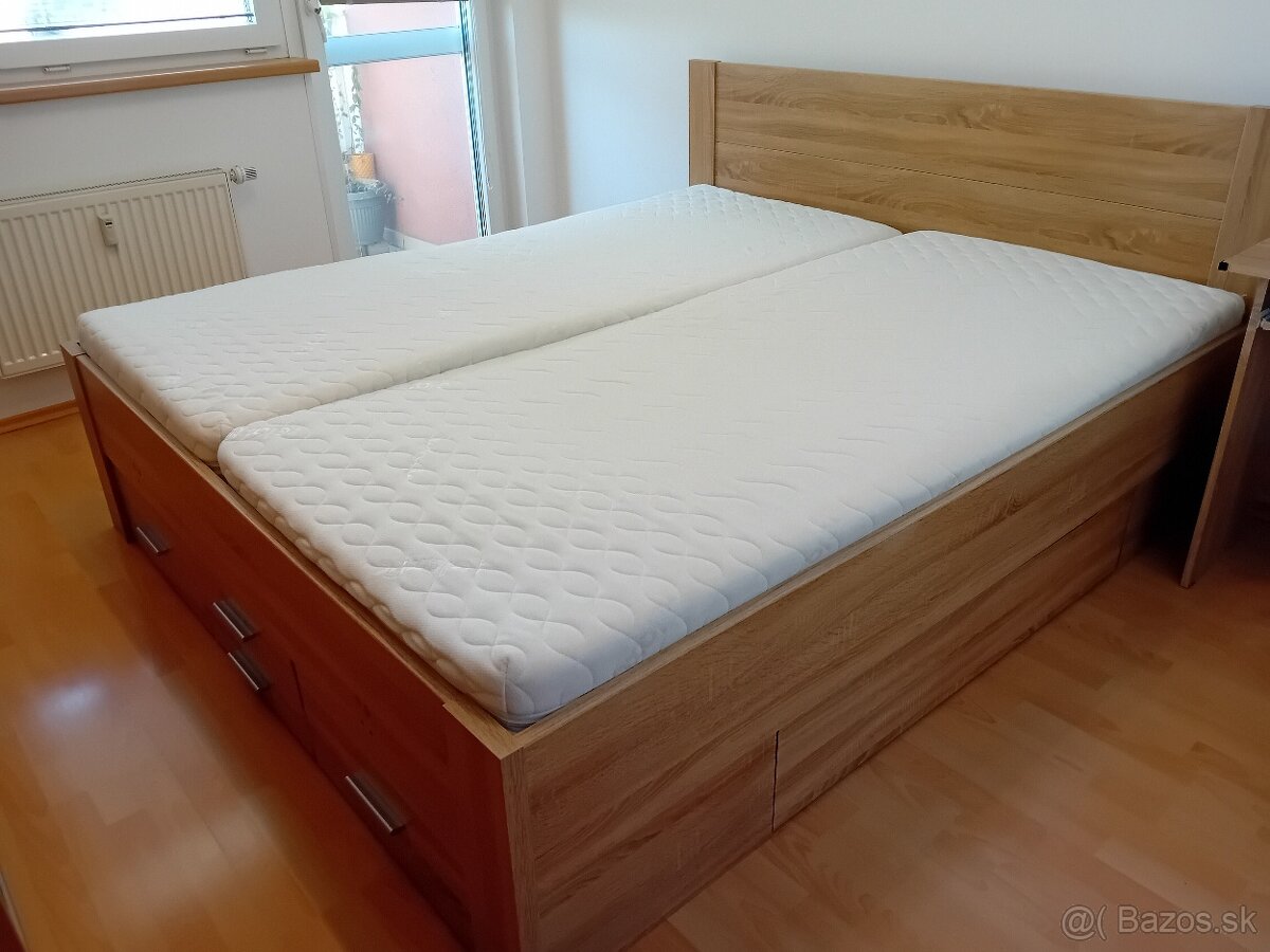 Manželská posteľ(180x200cm) s príslušenstvom