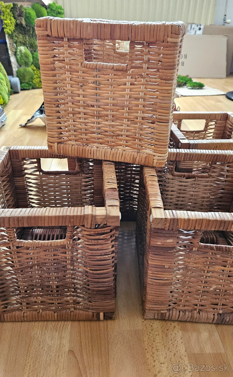 ratanovy košík z IKEA, 24x23x23 cm, 5ks