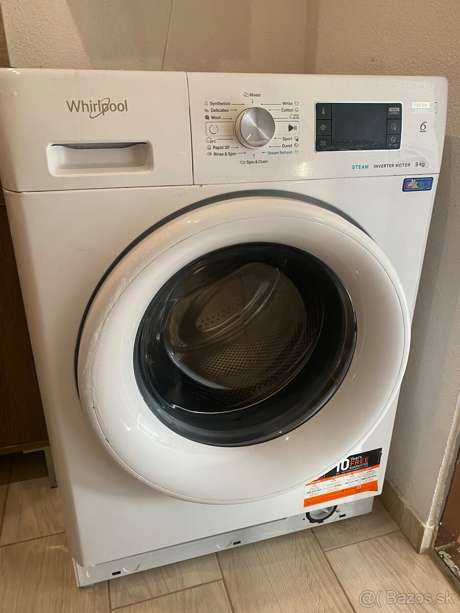 Predam z predu plnenu pracku na 9kg