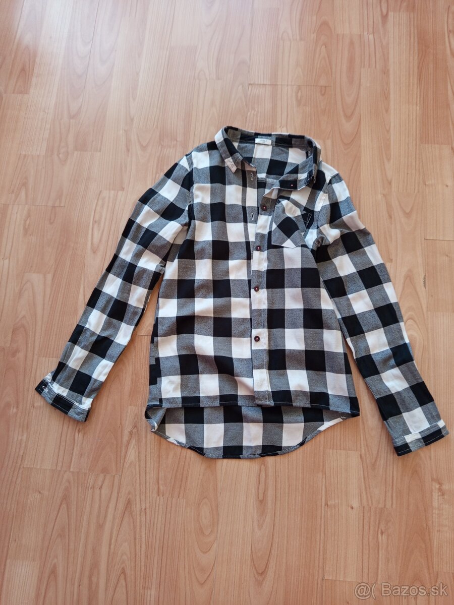 Dievčenská flanelová košeľa - veľkosť 176 - nenosená
