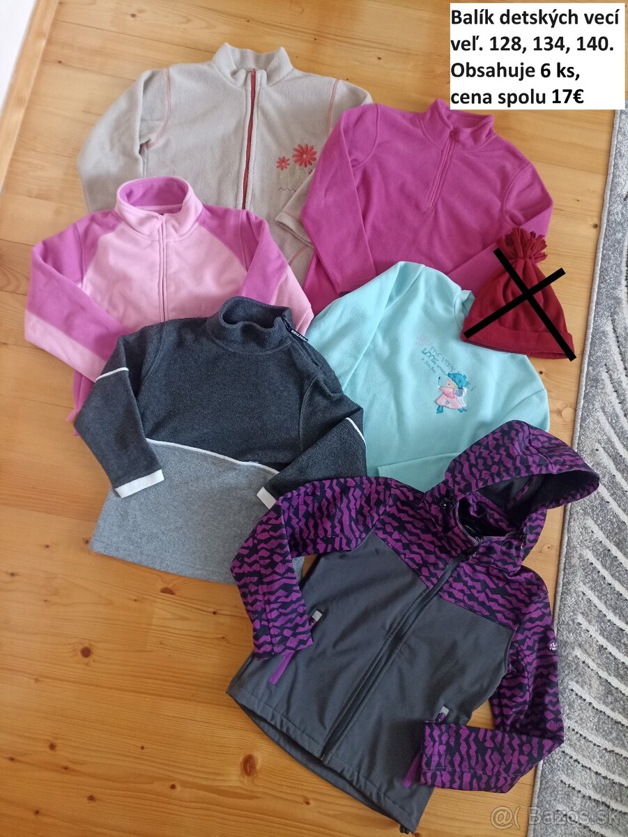 Balík detských vecí veľ. 128, 134, 140