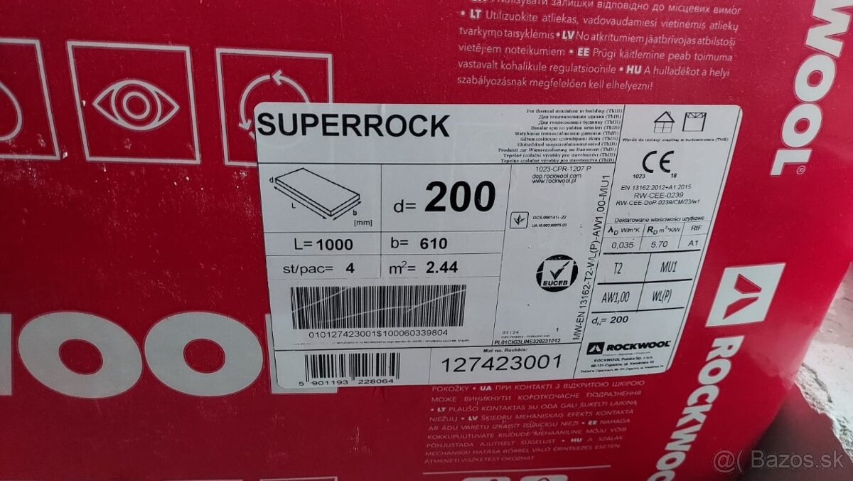 Rockwool Superrock kamenna vlna 0,035