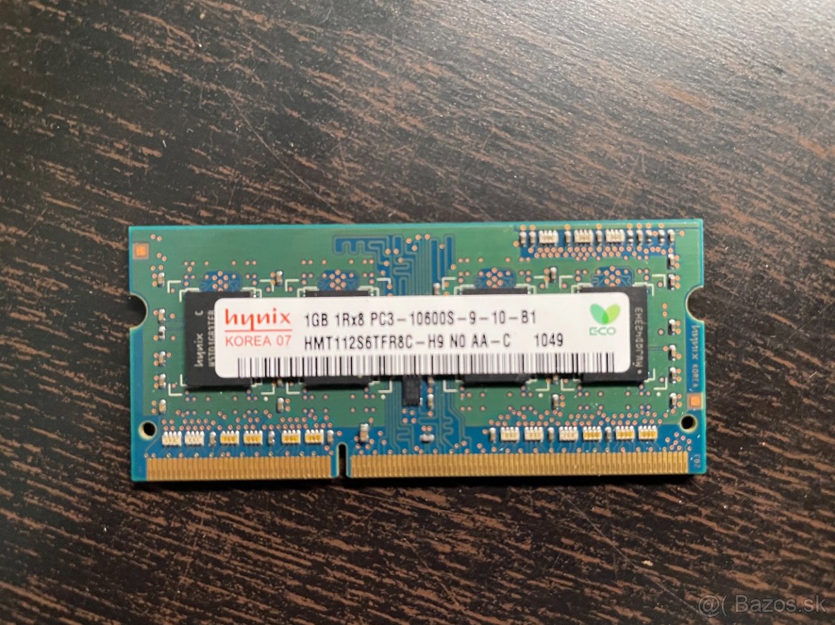 Hynix 1GB DDR3 Memory SO-DIMM 204pin PC3-10600S 1333MHz HMT1