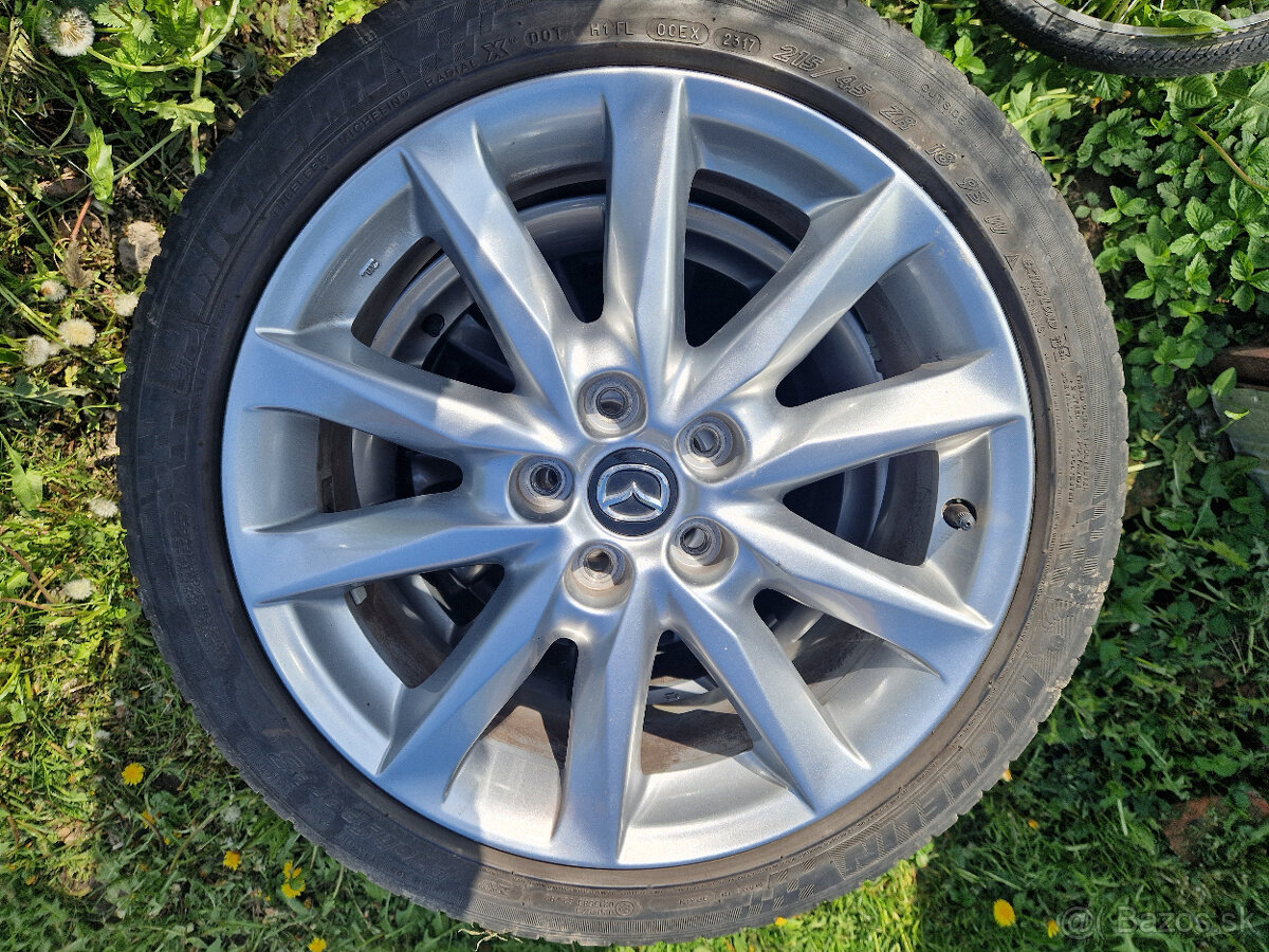 Predám4x18" disky+letné pneumatiky Michelin 215/45 ZR18 93