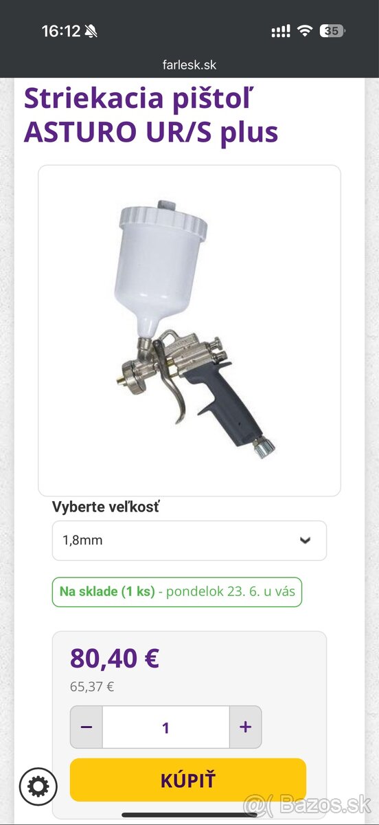 Striekacia pištoľ WALMEC ASTURO UR/S plus