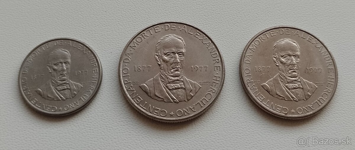 pamatne mince Portugalsko - A. Herculano