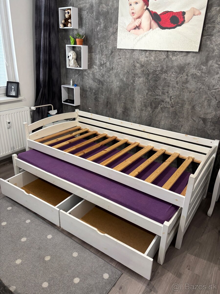 Posteľ s prísteľkou 90x200cm