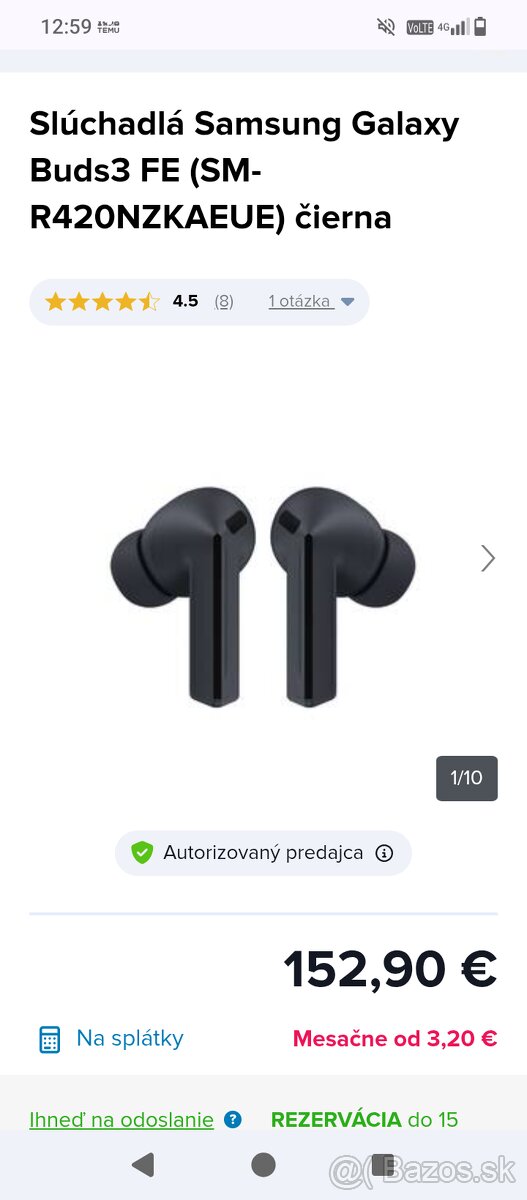 Slúchadlá Samsung Galaxy buds 3 fe