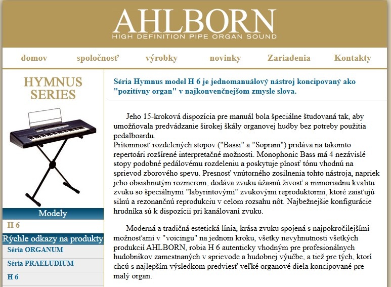 Digitálny organ Ahlborn H6