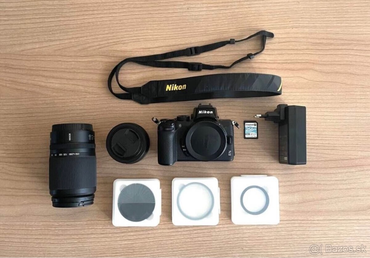 Nikon Z50 + 16-50mm + 50-250mm + filtre