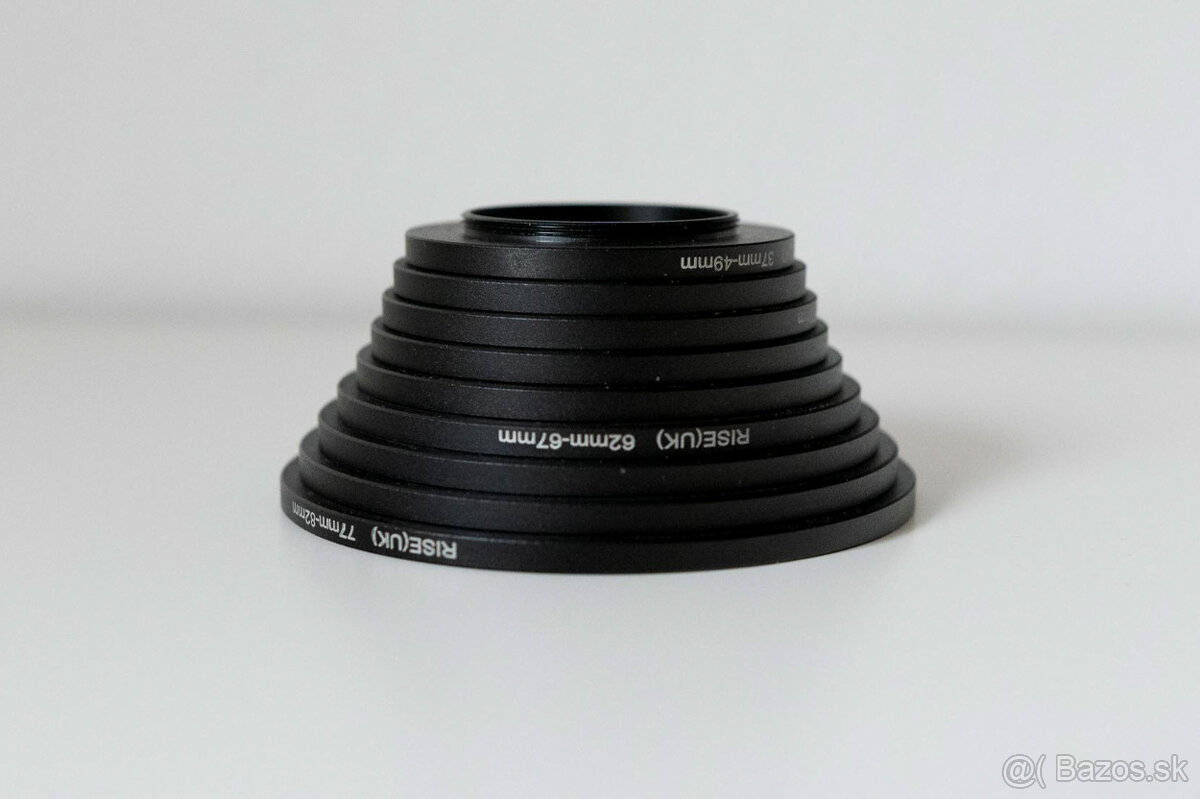 Predám kovové redukčné krúžky 37 - 82mm (9ks)