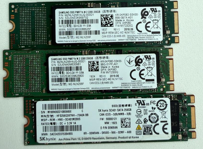 SSD 256GB NVMe a SATA