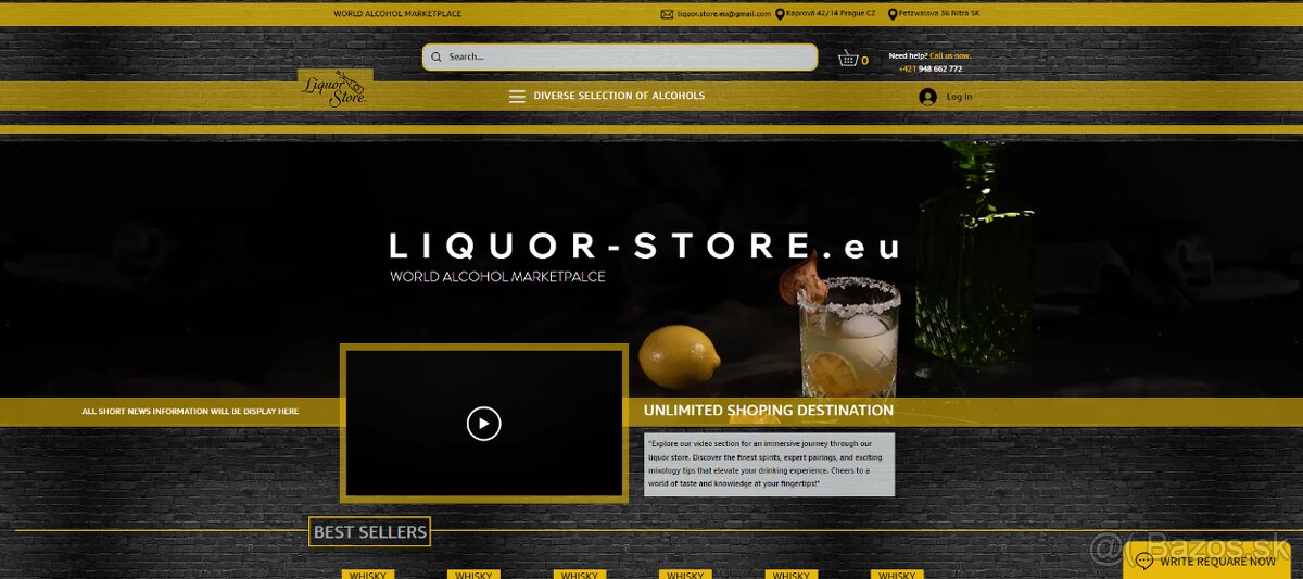 PRENÁJOM Liquor-store.eu  20 000€