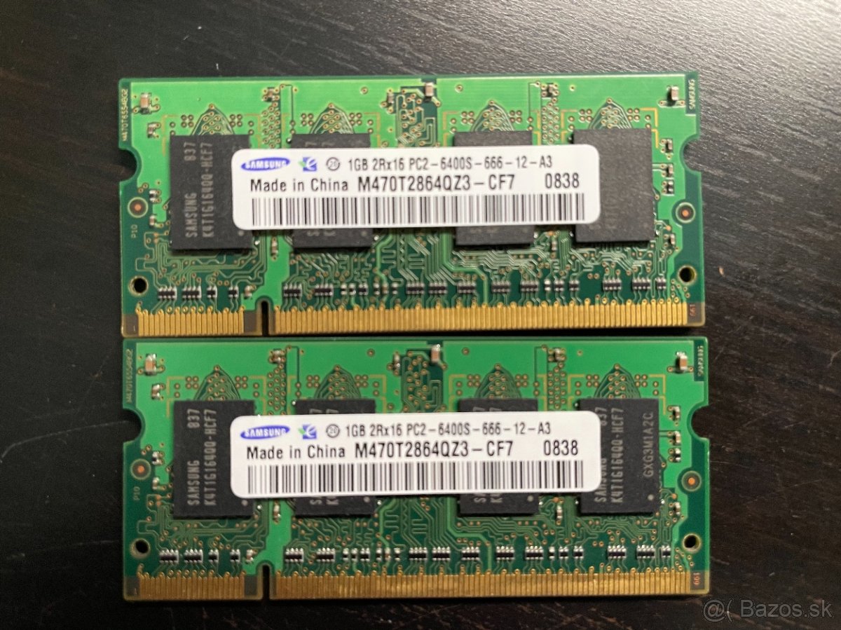 RAM Module type: SO-DIMM DDR2 SDRAM