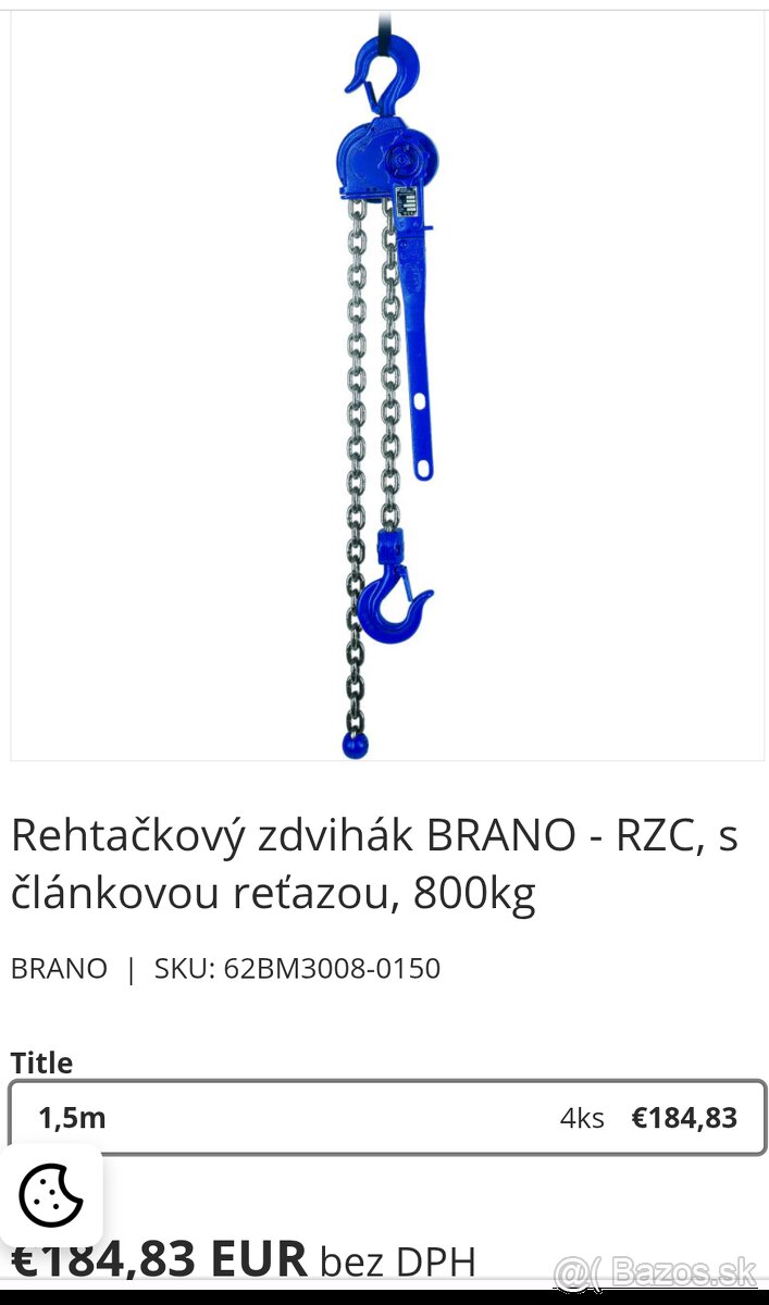 Rehtačkový zdvihák BRANO -800kg