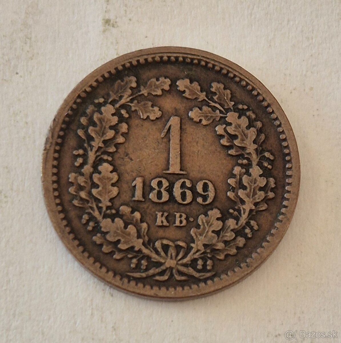 1 Grajciar 1869 K.B František Jozef I. Vzácnejší