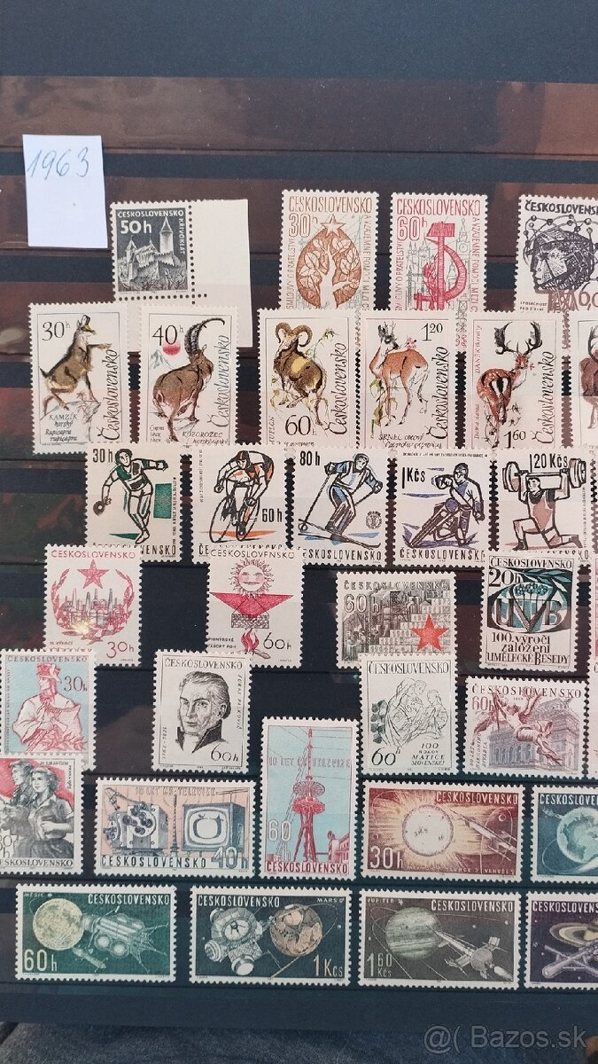 Známky Československo kompletní rok 1963