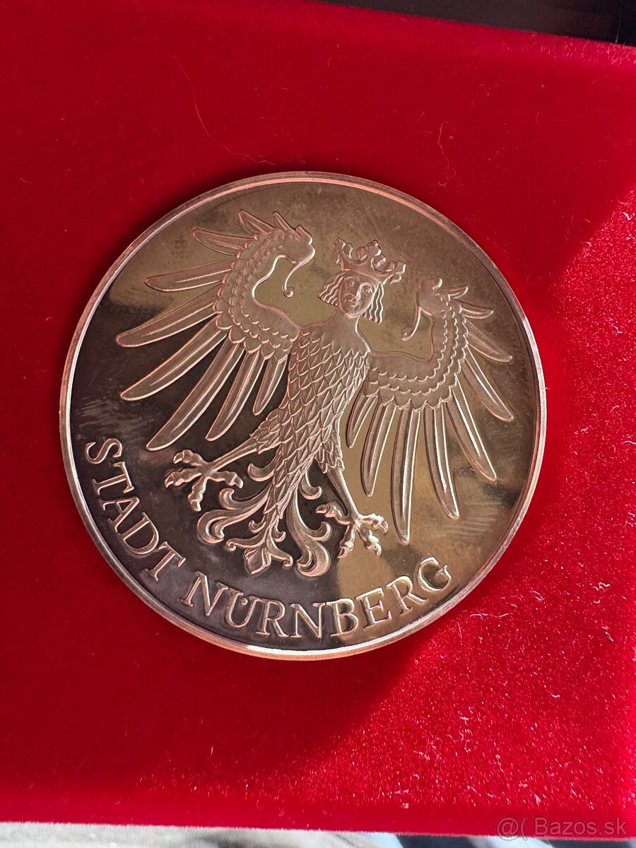 100% striebro minca-medaila Nemecko