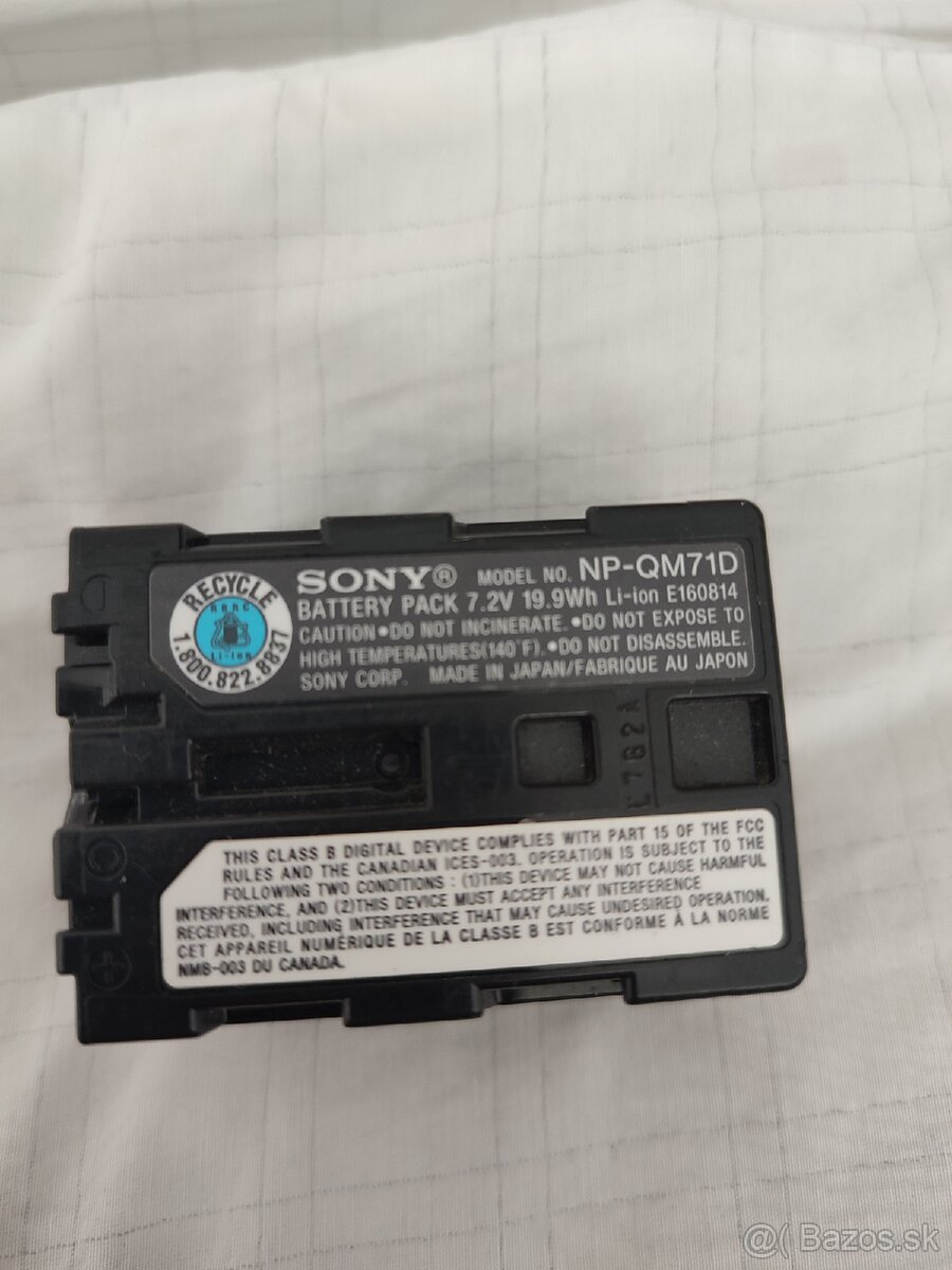 Originál batéria do videokamery Sony mini dv.