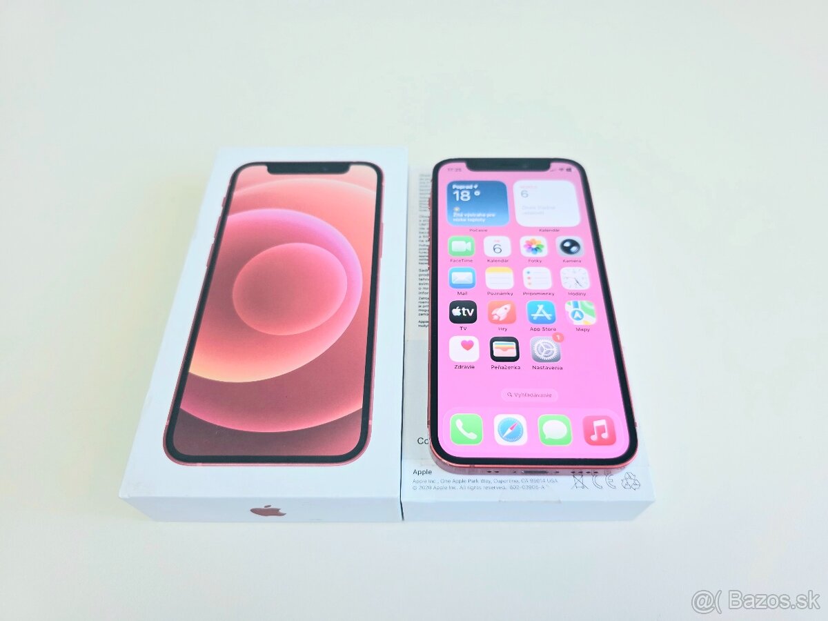 APPLE IPHONE 12 mini 256GB RED,BATERKA 100%