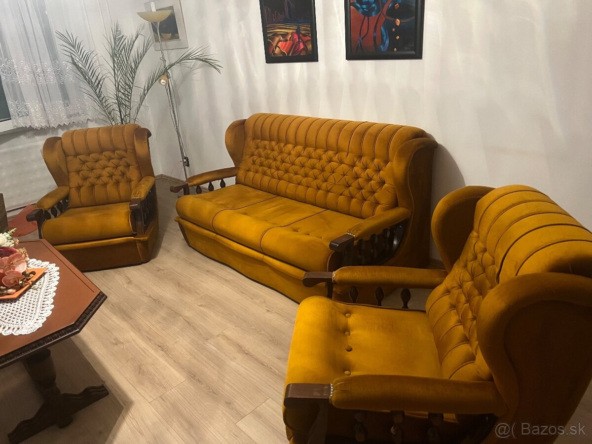 Rozkladací gauč +2 kreslá