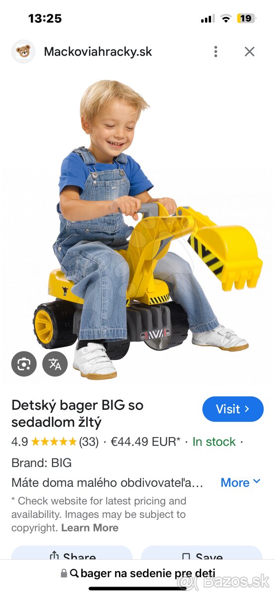 Bager Big so sedadlom