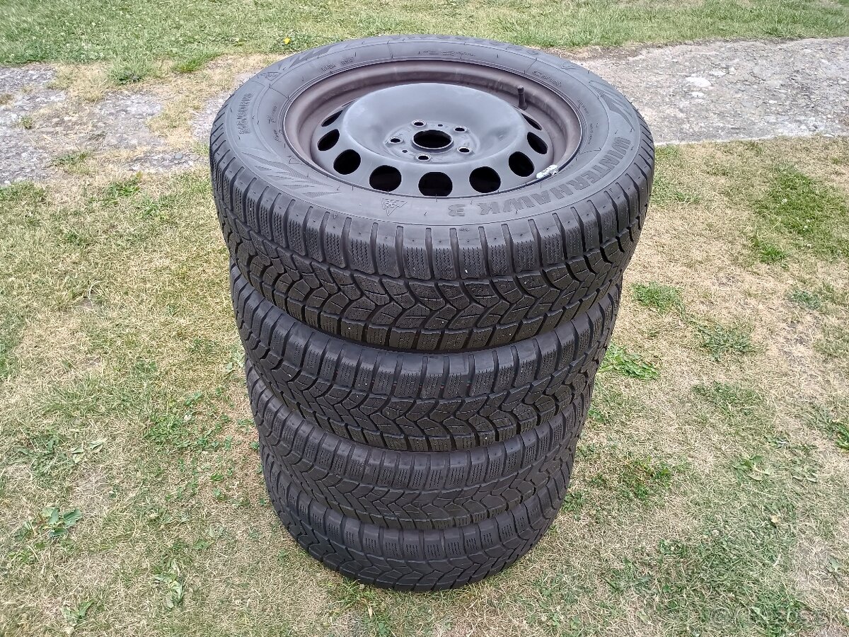 Sada kolies Škoda Karoq, plechové disky + pneu 215/60 R16