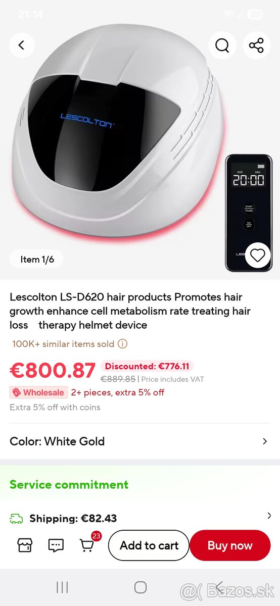 Helma na rast vlasov Lescolton LS-D620