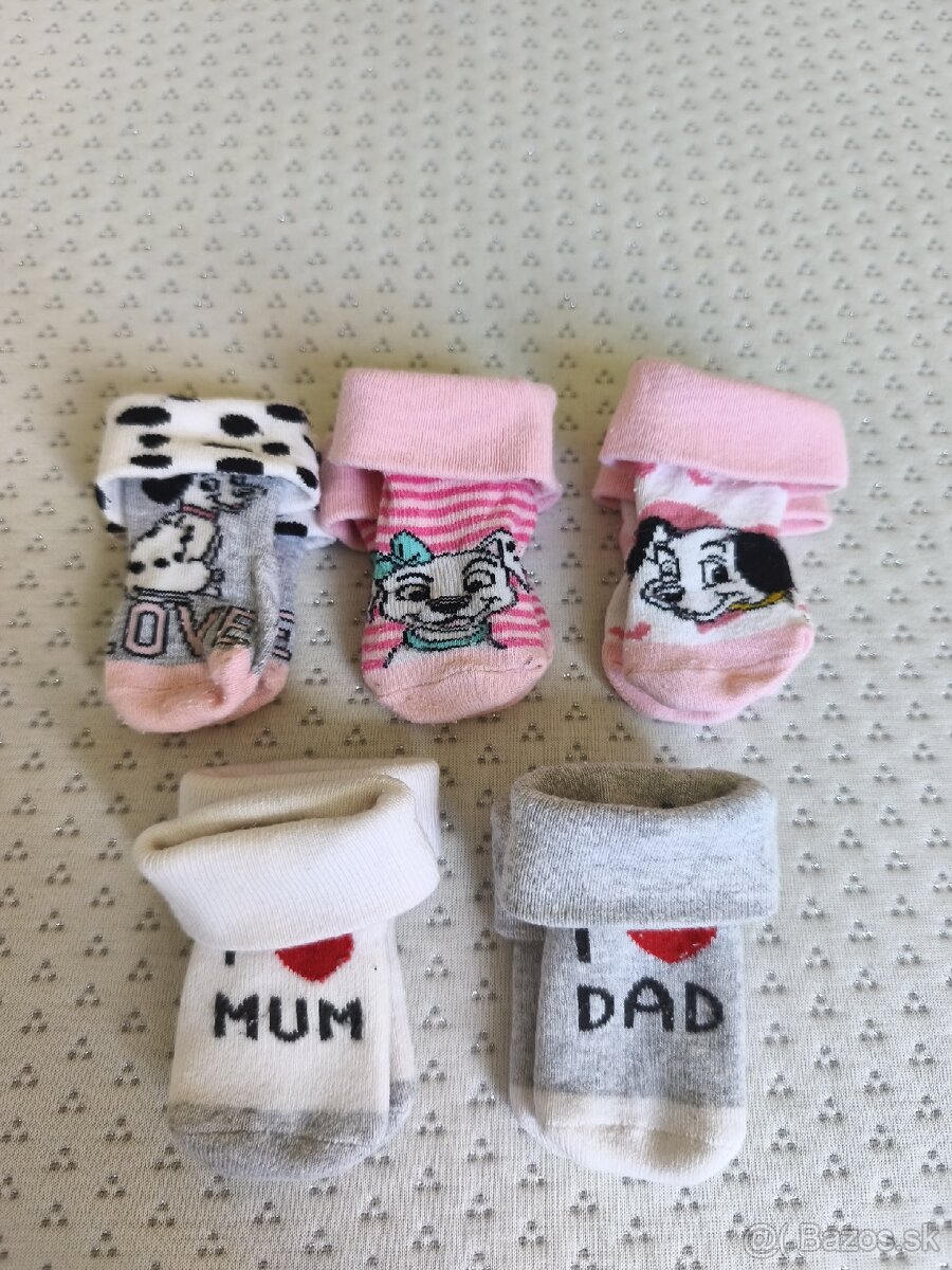 Dievčenské ponožky, 5 párov