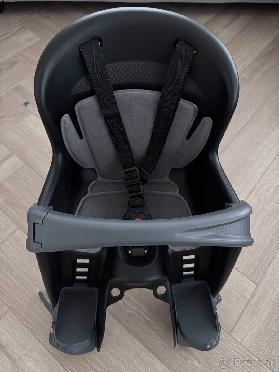 Polisport Detská sedačka na bicykel šedo-čierna