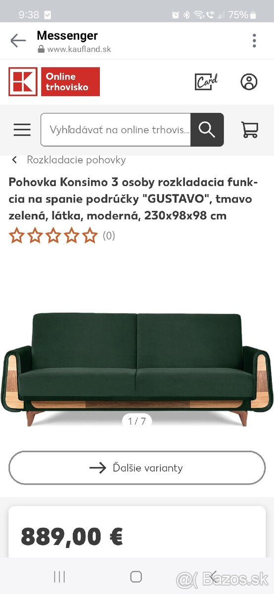 Rozkladacia pohovka Konsimo, nová