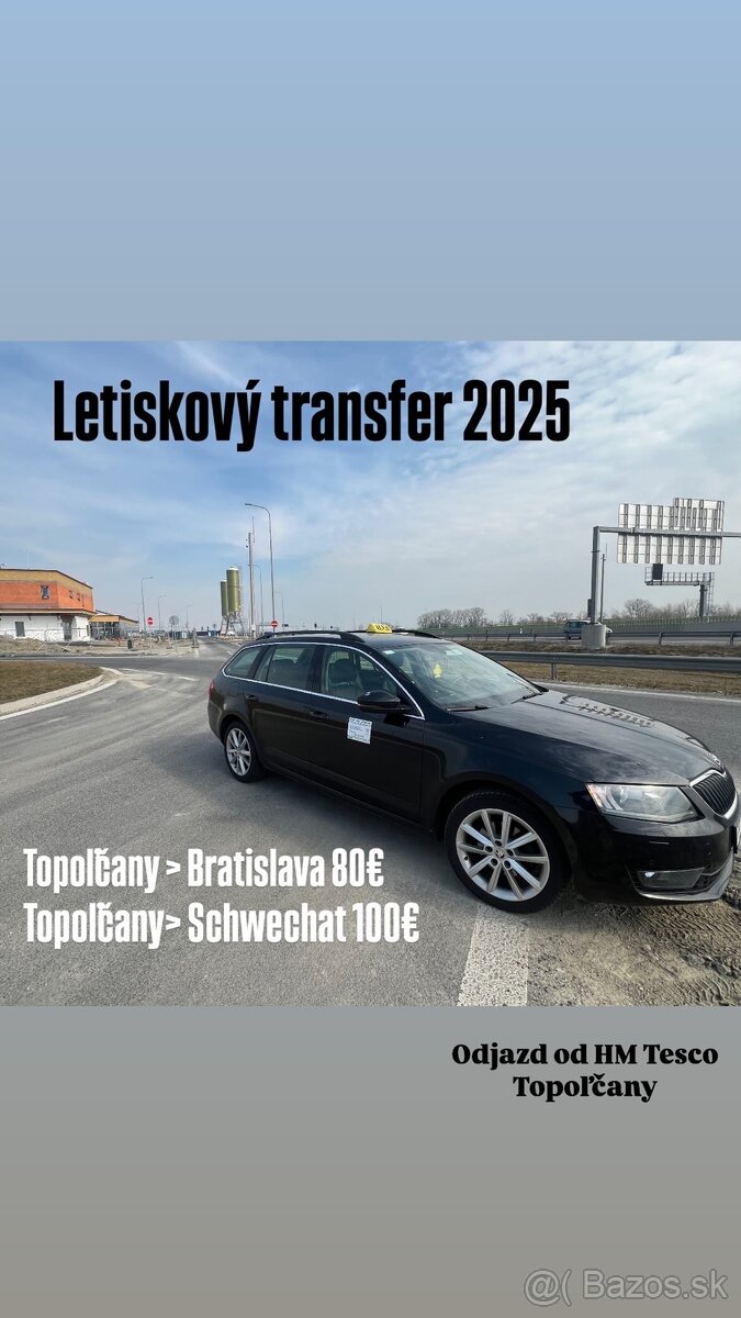 Letiskový transfer Topoľčany - Partizánske