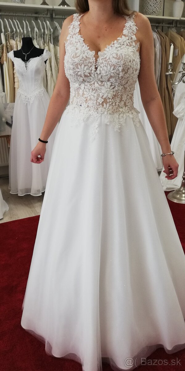 Svadobne šaty veľ.38-40 ivory