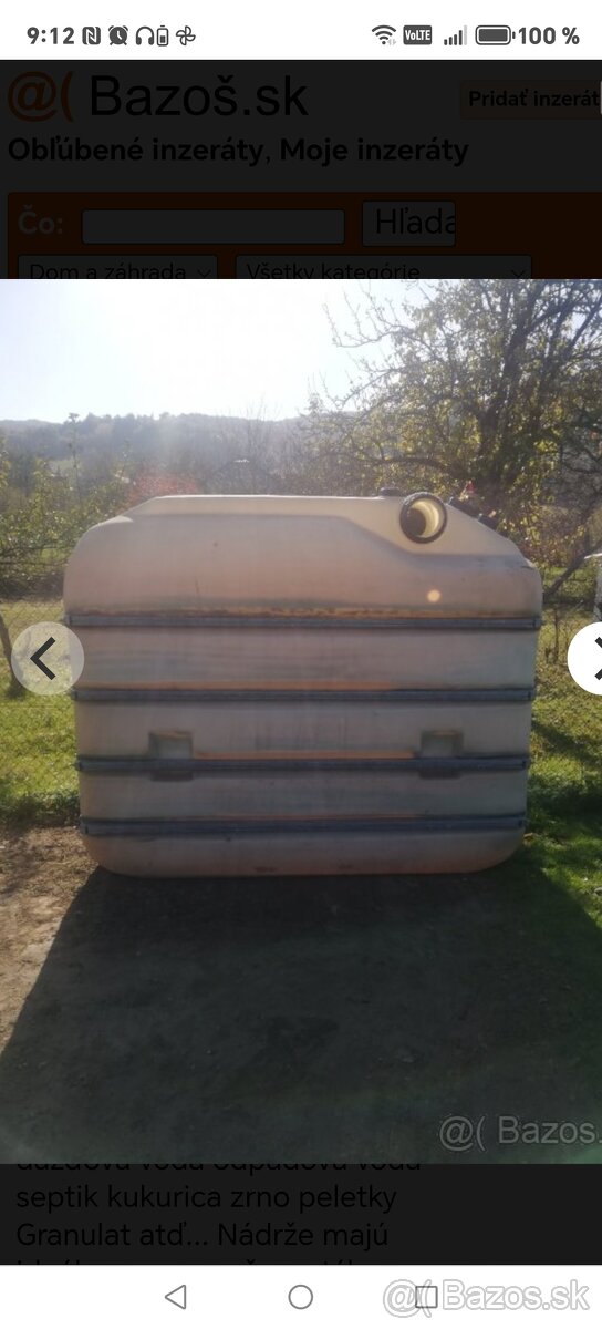 Plastové nádrže nádoby kade septik
