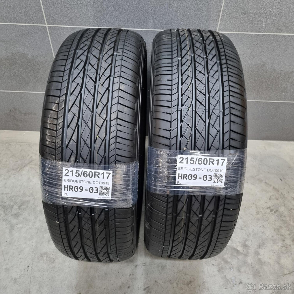 Letné pneumatiky 215/60 R17 BRIDGESTONE DOT0919