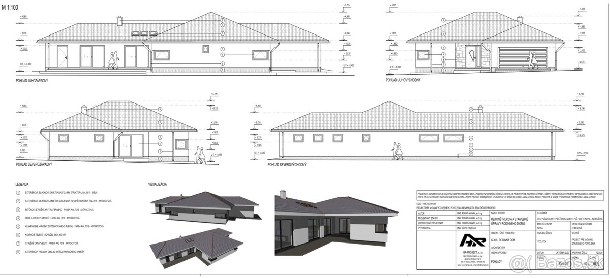 Projekt rodinný dom bungalov