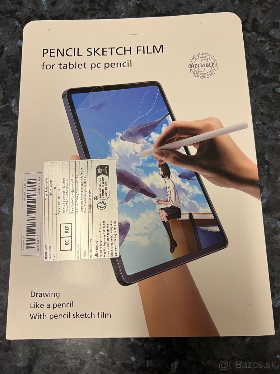 Pencil Sketch Film – ochranná fólia pre iPad 7 / 8 / 9