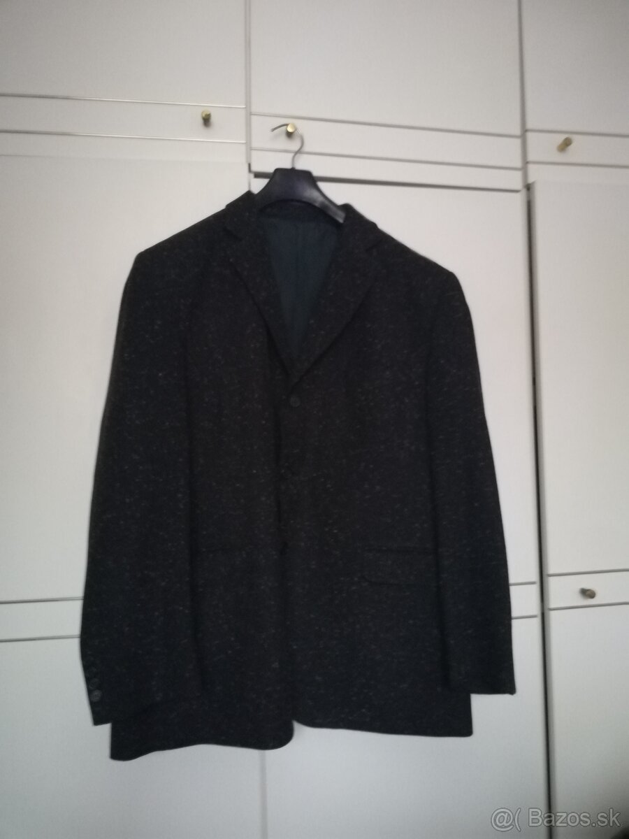 Pánske vlnené melírované  sako