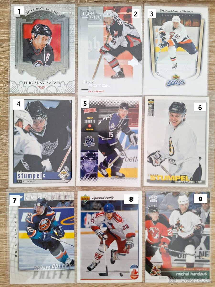 Hokejové kartičky Mix NHL + Slováci